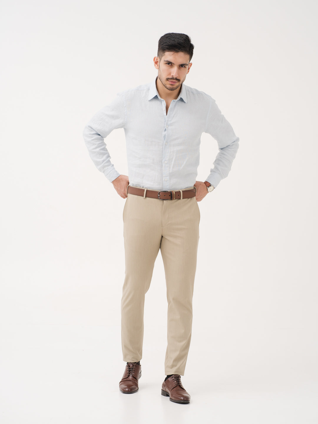 Maverick Khaki Twill Luxury Stretch Pants