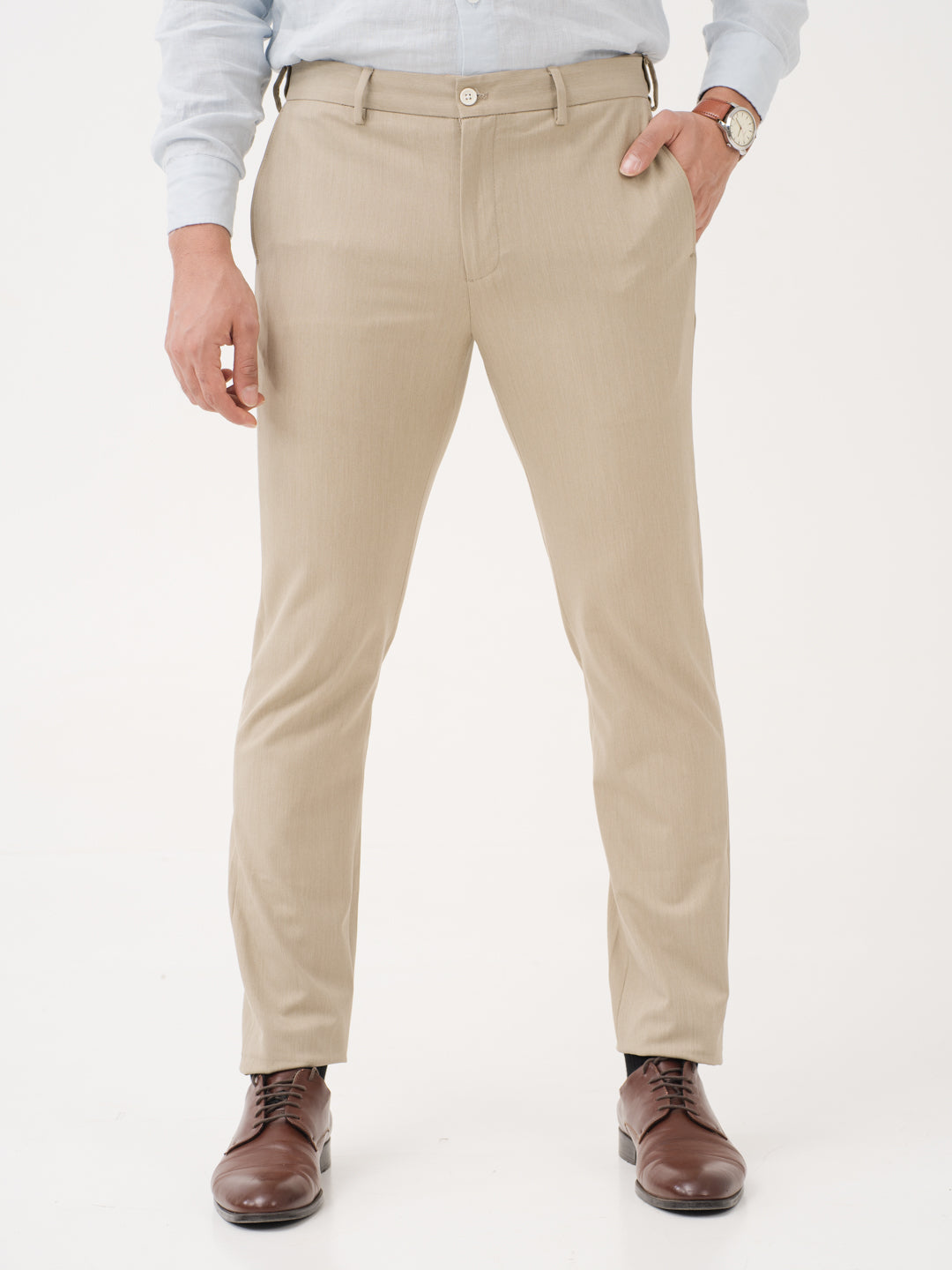 Maverick Khaki Twill Luxury Stretch Pants
