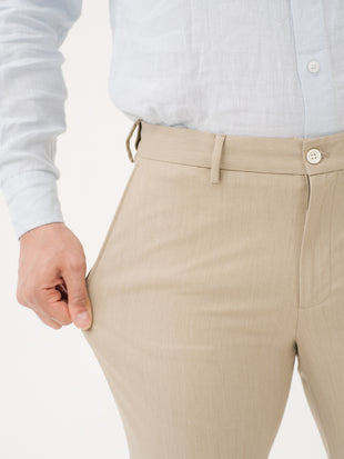 Maverick Khaki Twill Luxury Stretch Pants