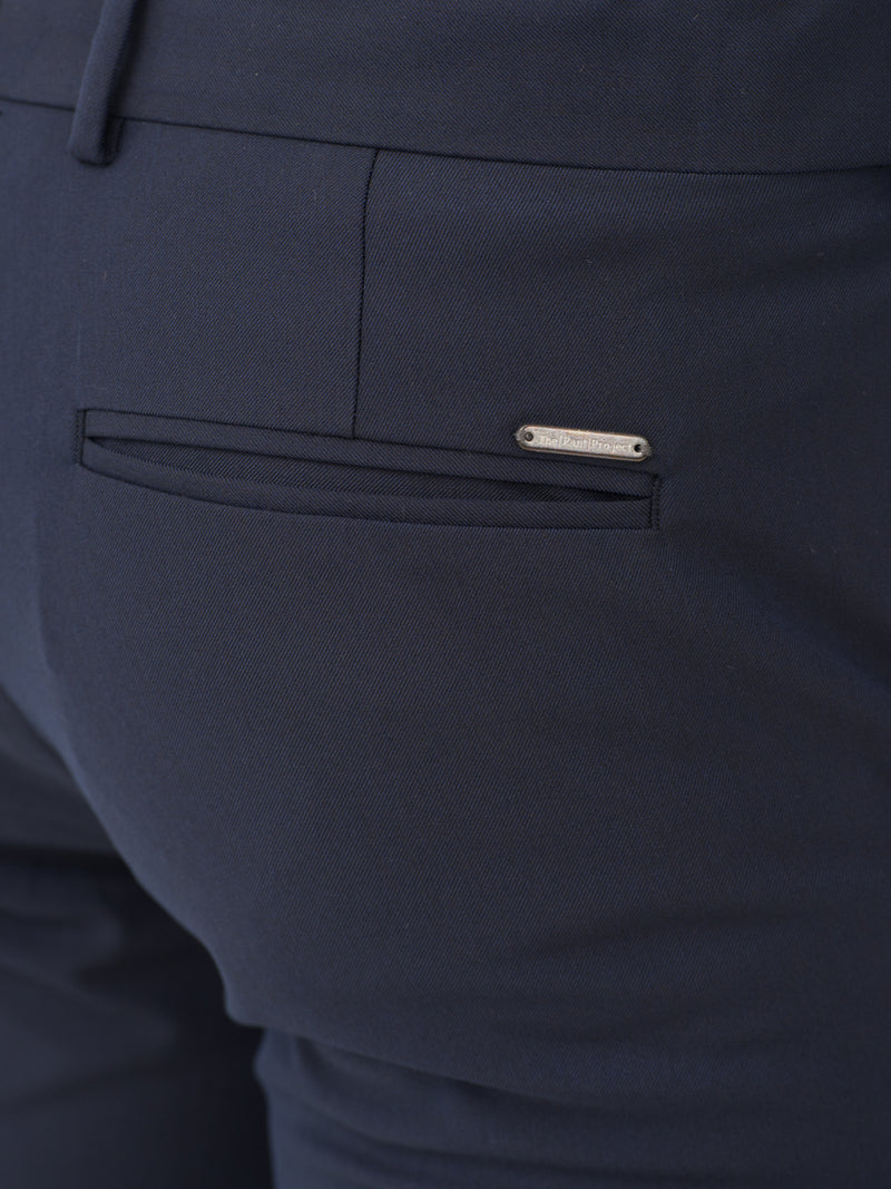 Cyber Navy Twill Luxury Stretch Pants