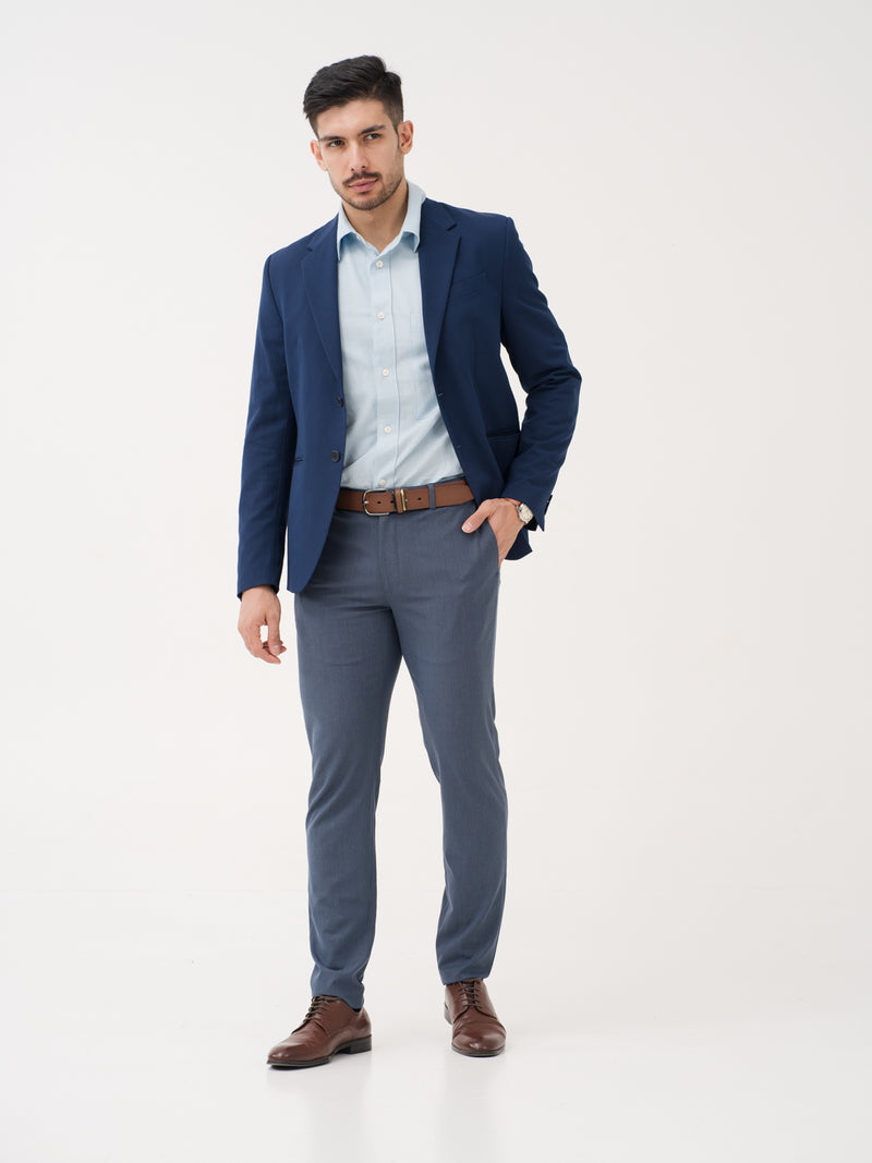 Canyon Blue Twill Luxury Stretch Pants