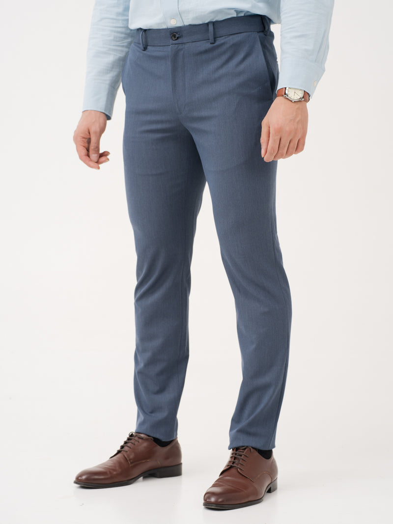 Canyon Blue Twill Luxury Stretch Pants