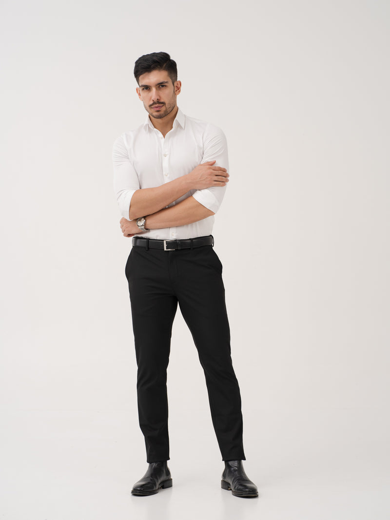 Inferno Black Twill Luxury Stretch Pants