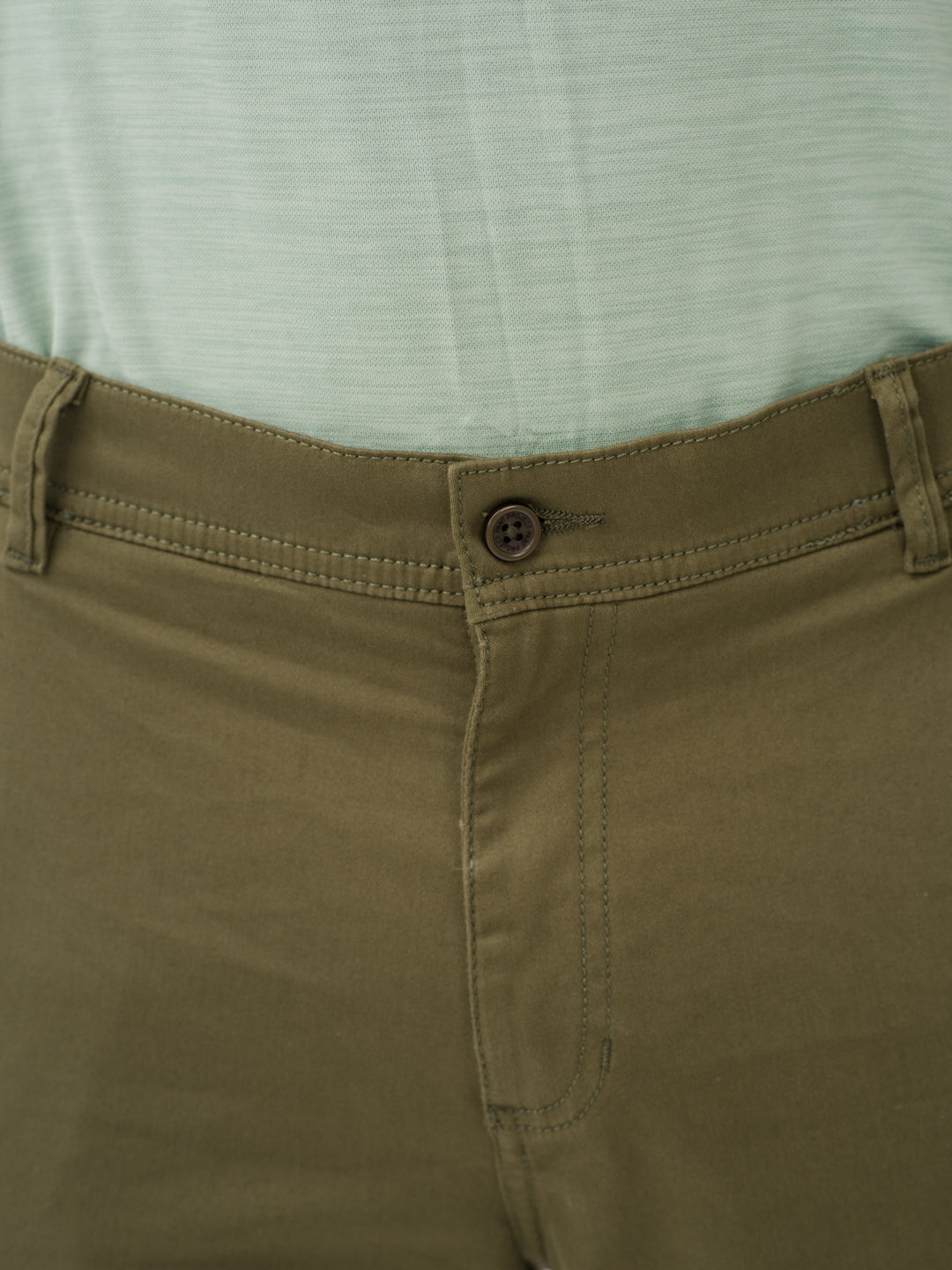 Sap Green Relaxed Fit Stretch Cargo Pants