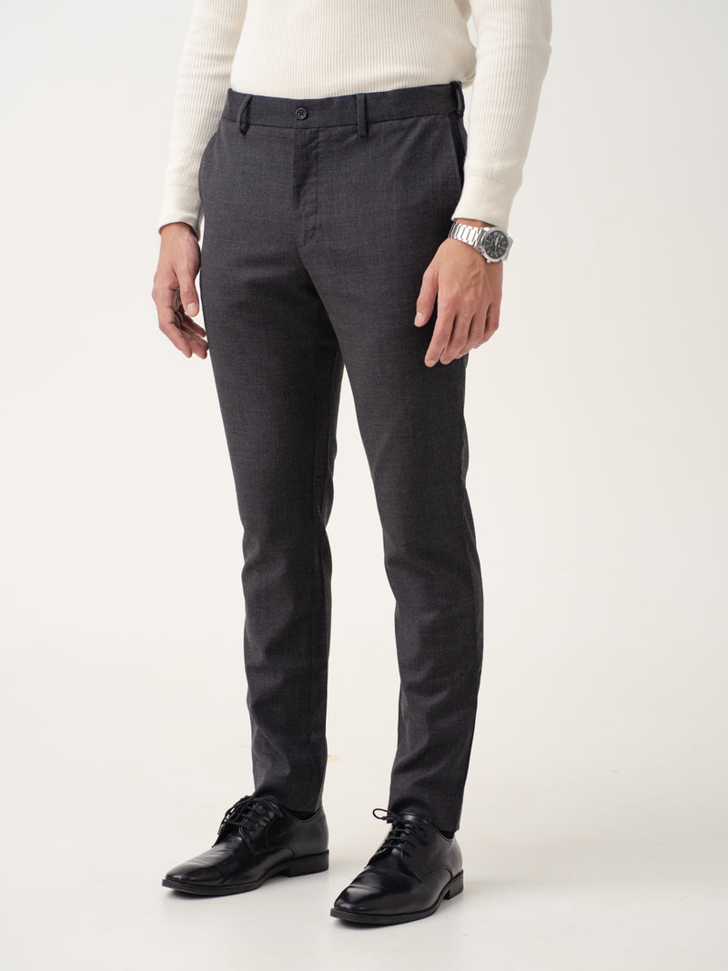 Anthracite Black Merino Wool Pants