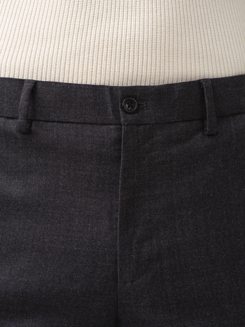 Anthracite Black Merino Wool Pants