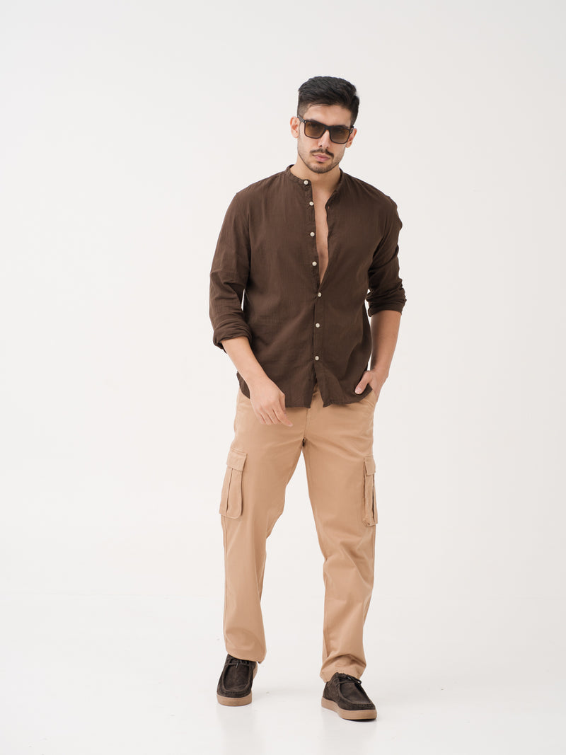 Sandhill Khaki Relaxed Fit Stretch Cargo Pants
