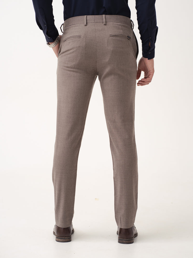 Tortona Brown Merino Wool Pants