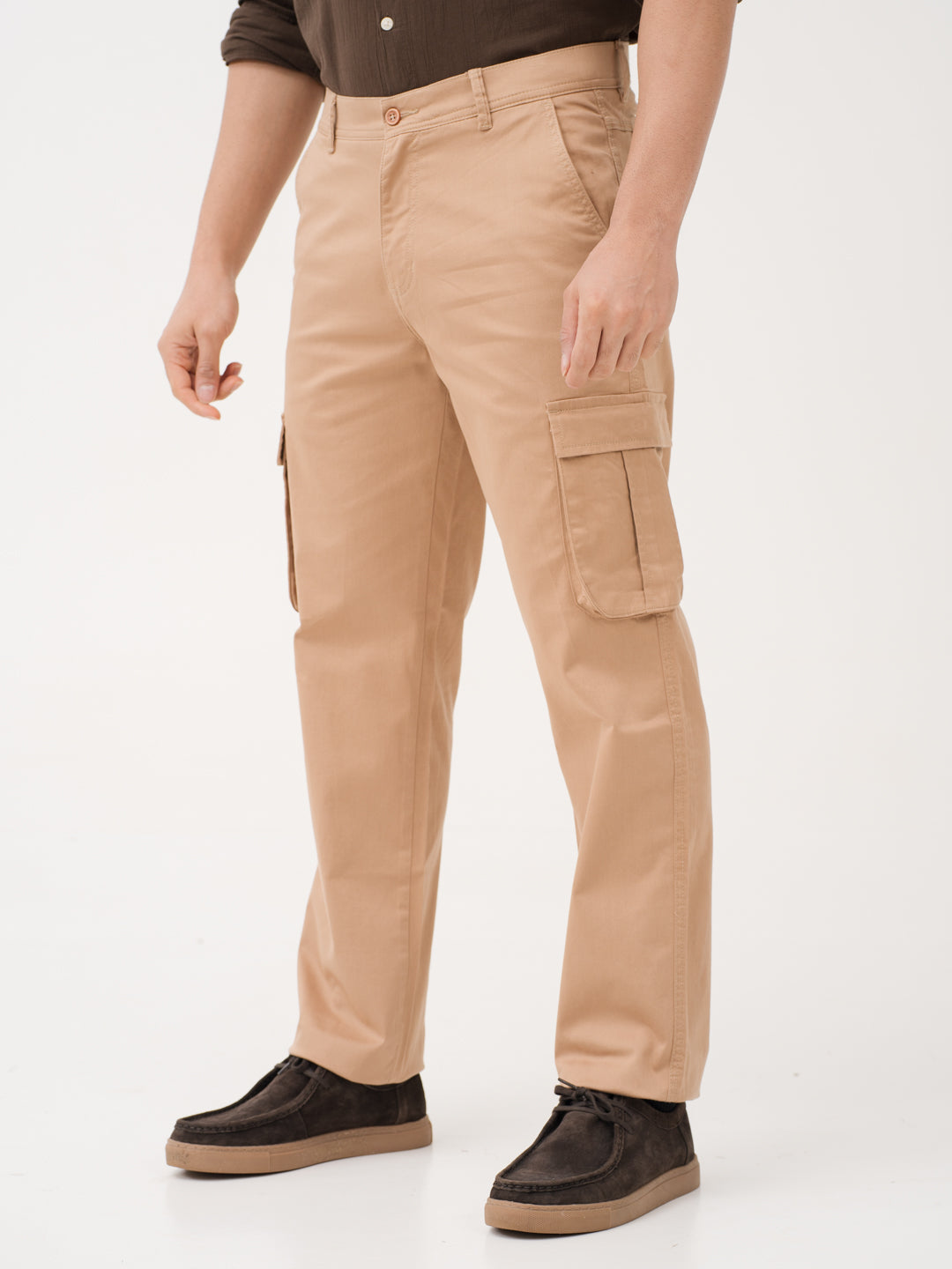 Sandhill Khaki Relaxed Fit Stretch Cargo Pants