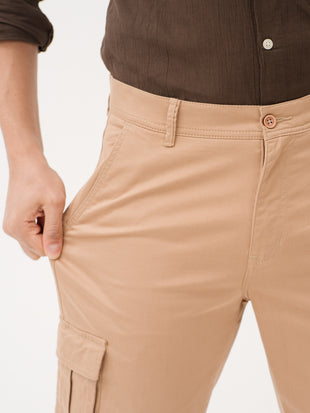 Sandhill Khaki Relaxed Fit Stretch Cargo Pants