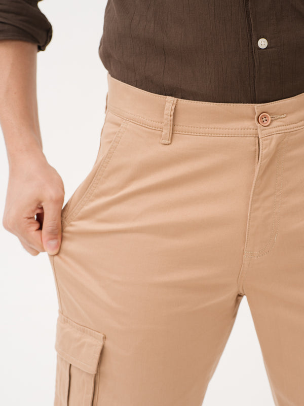 Sandhill Khaki Relaxed Fit Stretch Cargo Pants