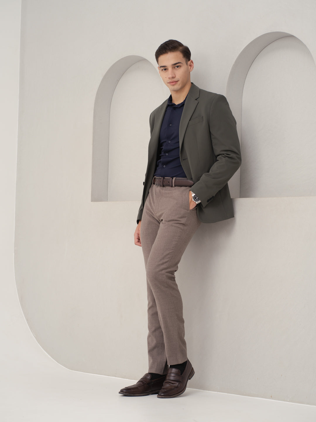 Tortona Brown Merino Wool Pants