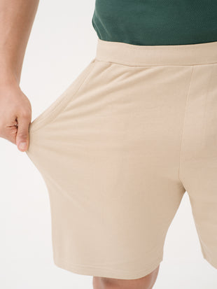 Sunbaked Beige Relaxed Fit Sweatshorts