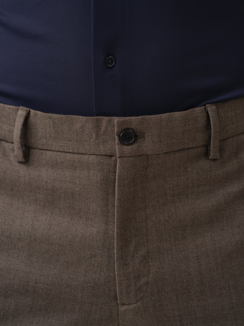 Natural Olive Merino Wool Pants