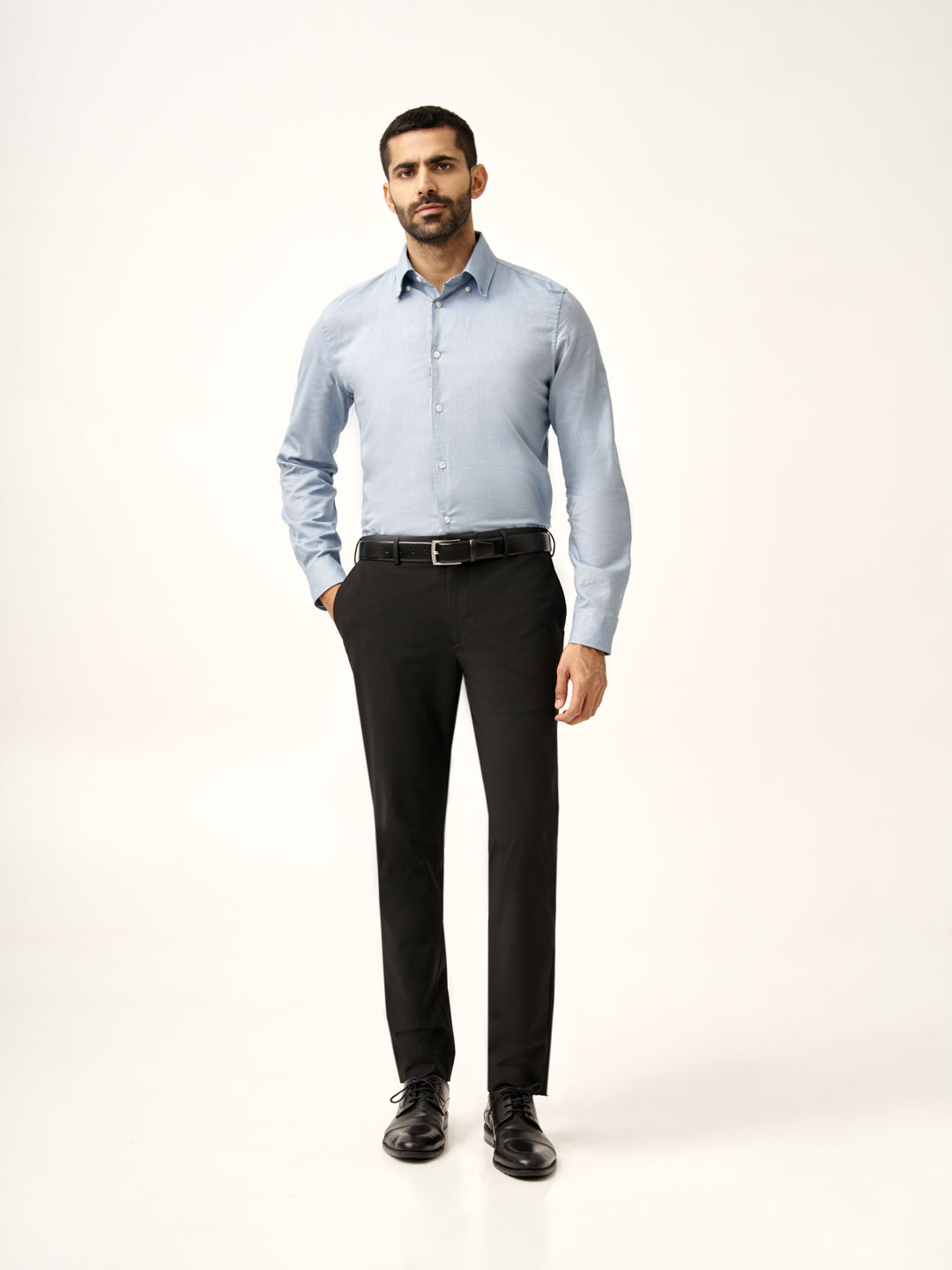 Buy Men's Black Waterproof Slim Fit Formal Pant Online