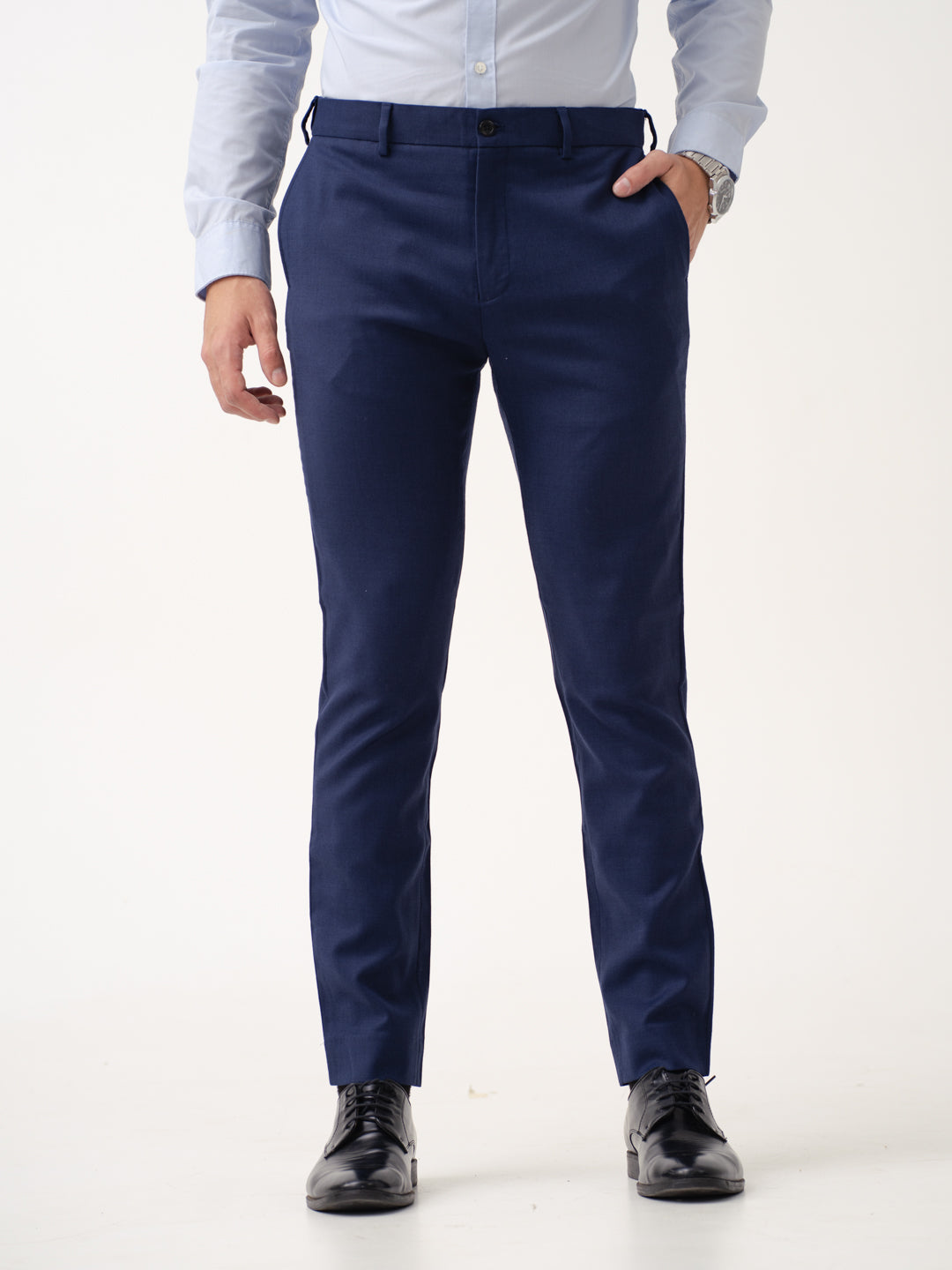 Prussian Blue Merino Wool Pants