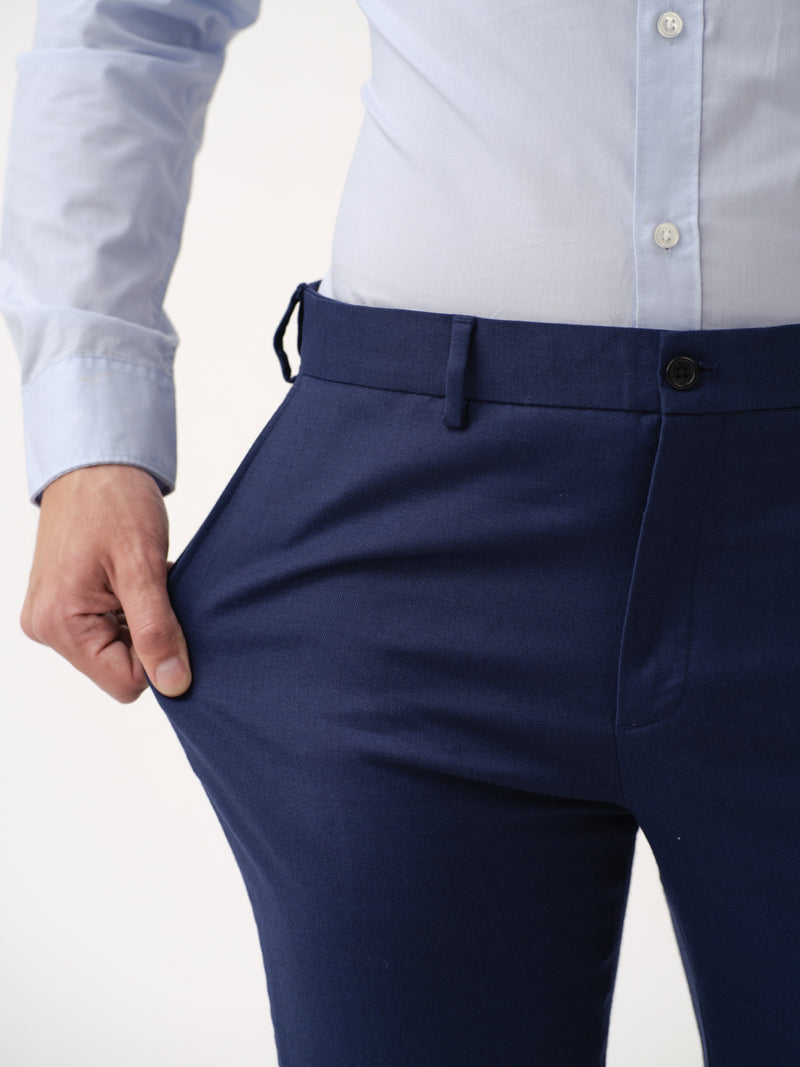 Prussian Blue Merino Wool Pants