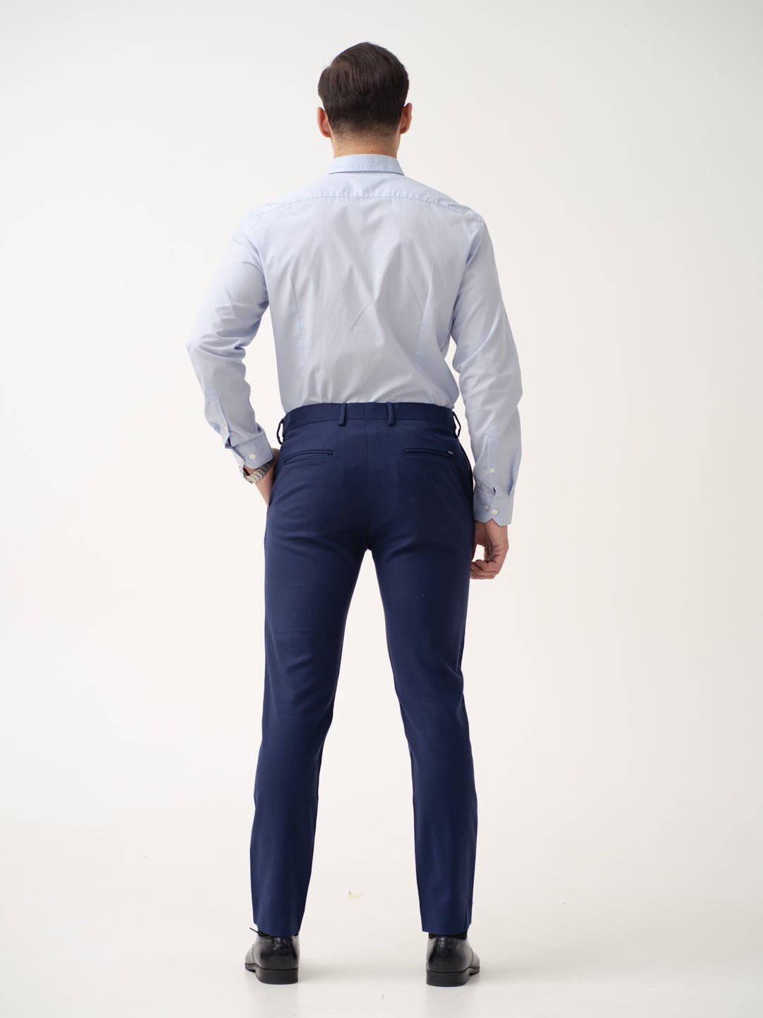 Prussian Blue Merino Wool Pants