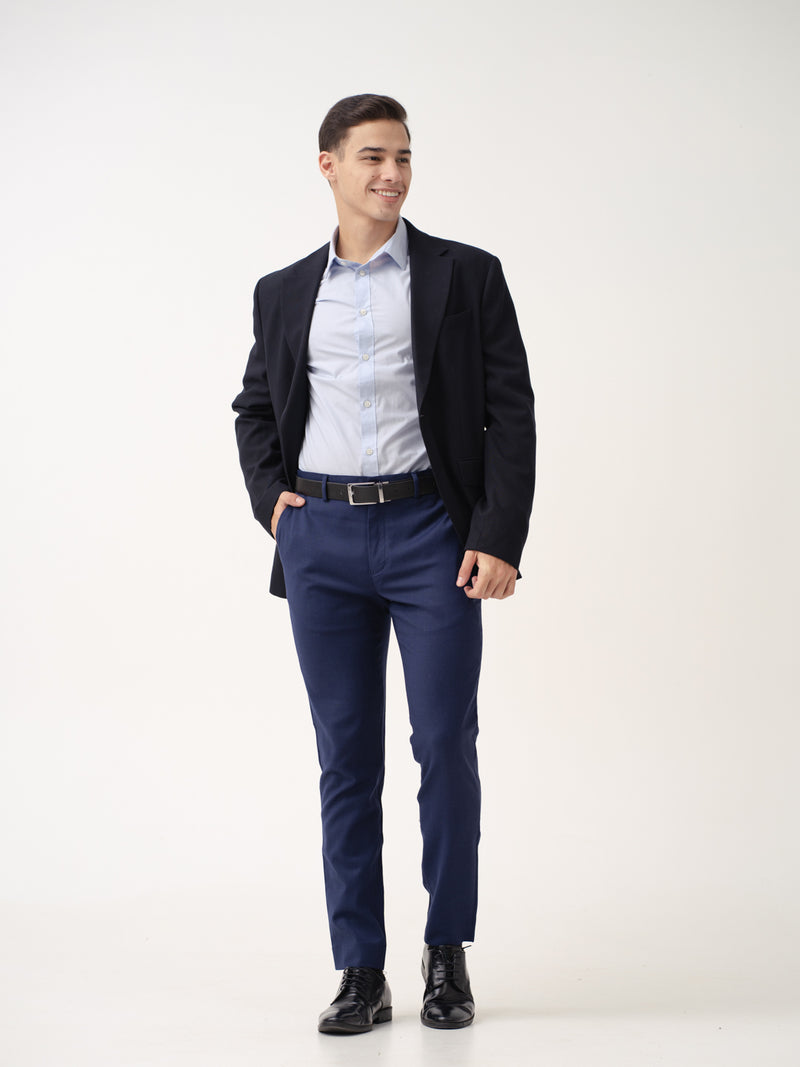 Prussian Blue Merino Wool Pants