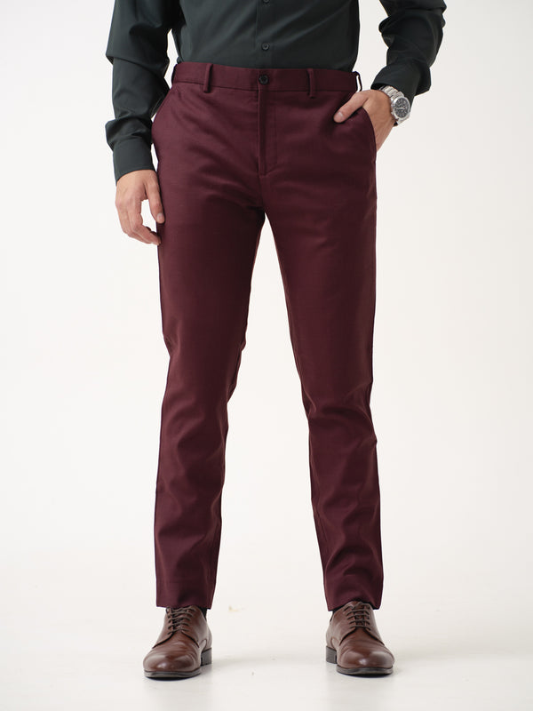 Deep Plum Merino Wool Pants