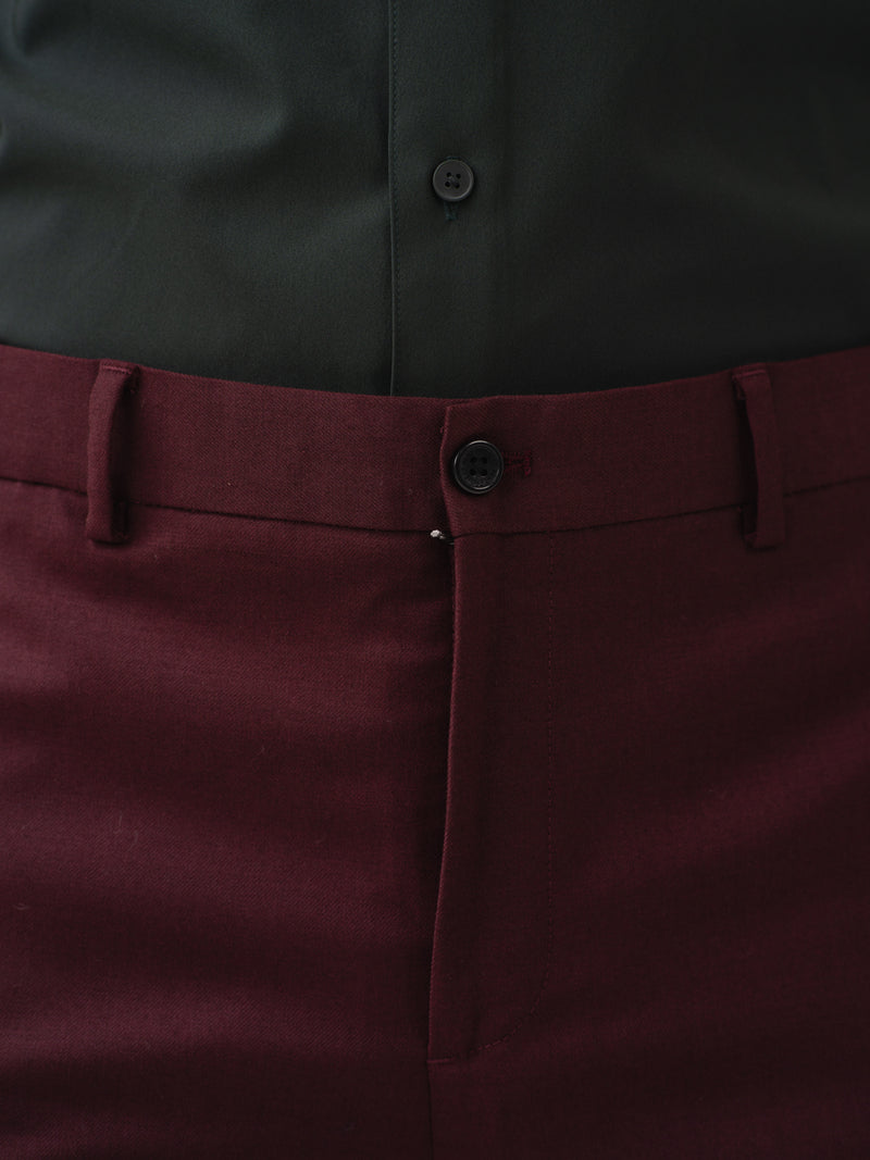 Deep Plum Merino Wool Pants