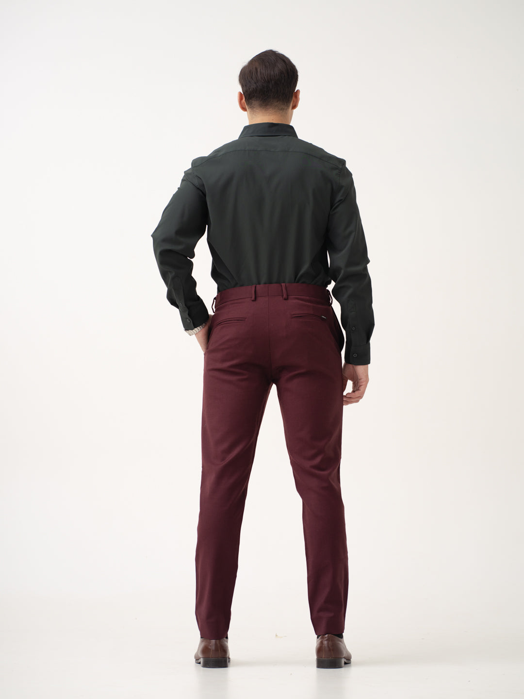 Deep Plum Merino Wool Pants