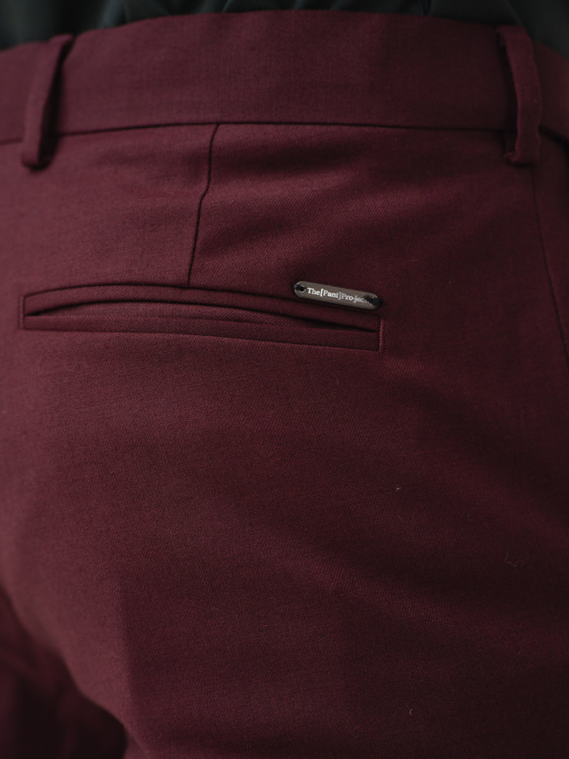 Deep Plum Merino Wool Pants