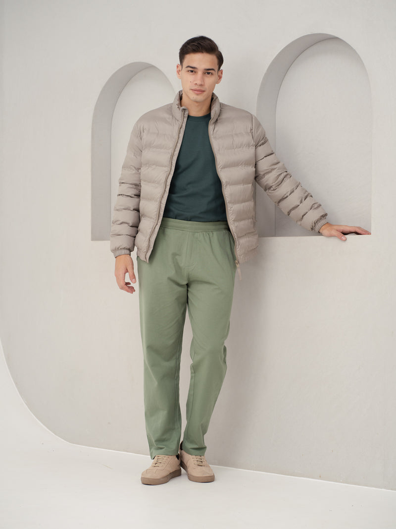 front view of green sweatpant by pant project with casual fit