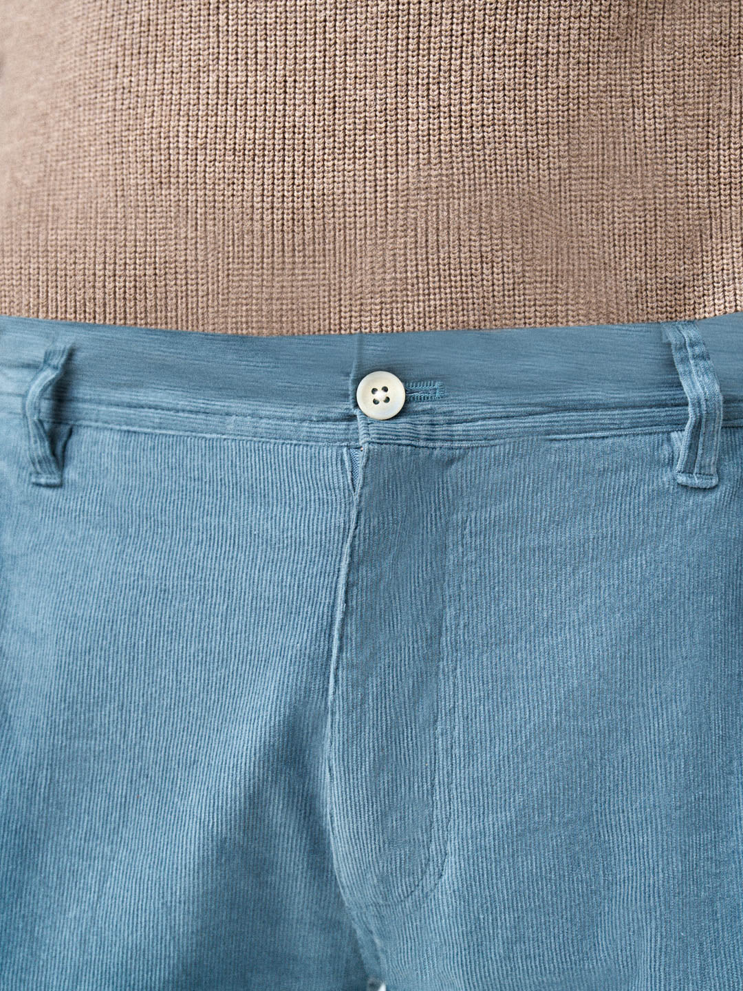 BoraBora Blue Corduroy Stretch Cargo Pants