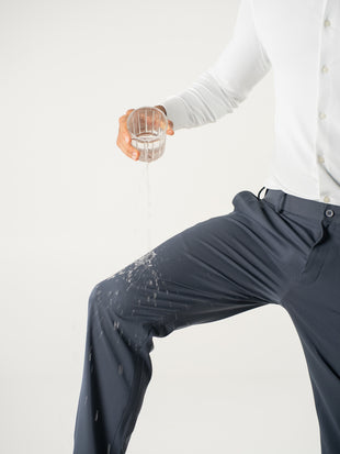 Thunder Grey Water Repellent Relaxed Fit Stretch Formal Pant
