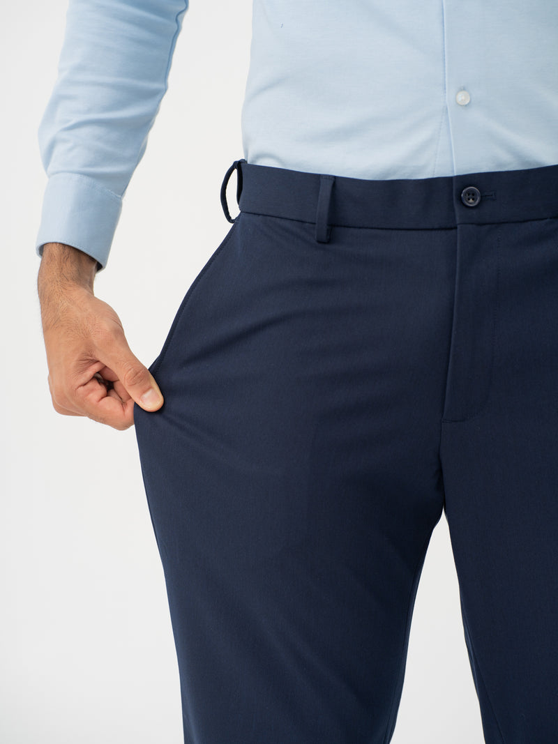 Wind Blue Water Repellent Relaxed Fit Stretch Formal Pant