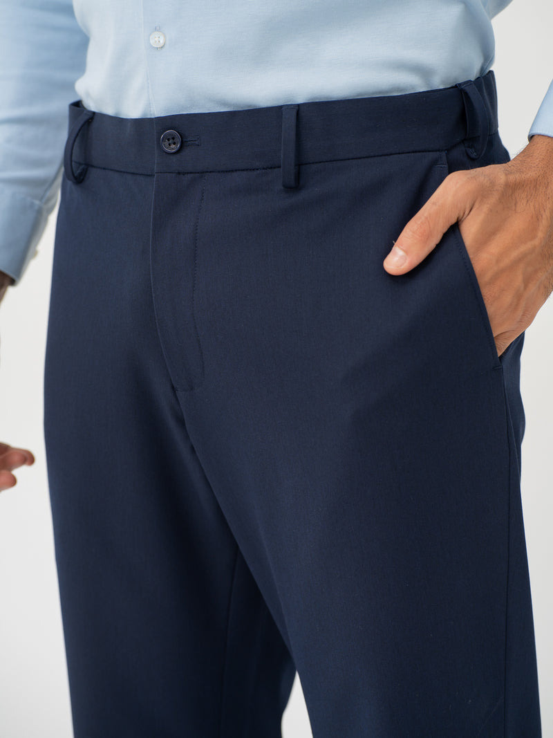 Wind Blue Water Repellent Relaxed Fit Stretch Formal Pant