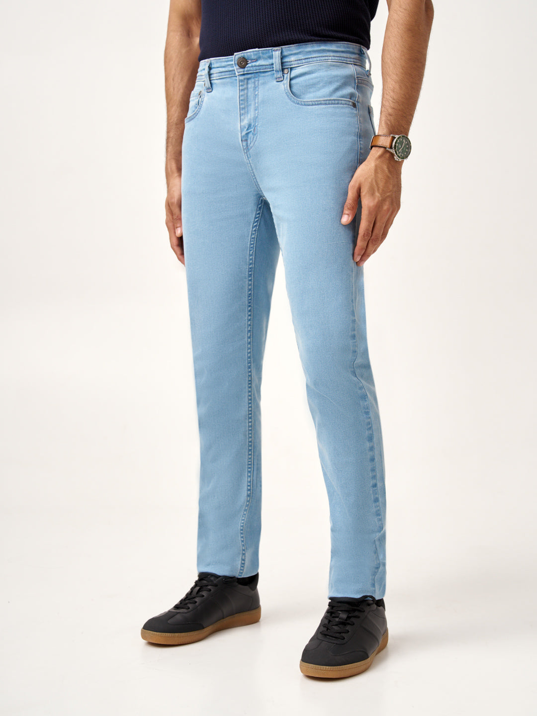 Sky Blue Power-Stretch Slim Fit Jeans