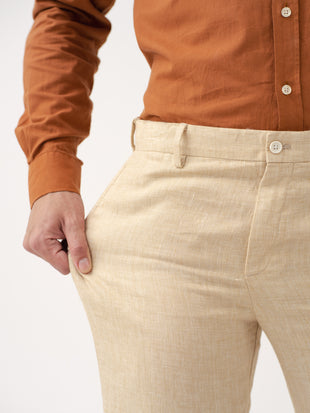 Salted Caramel 100% Linen Pants