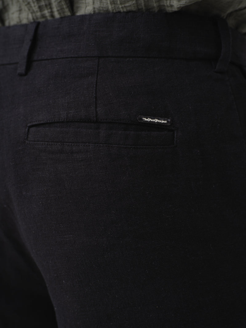 Rich Black 100% Linen Pants