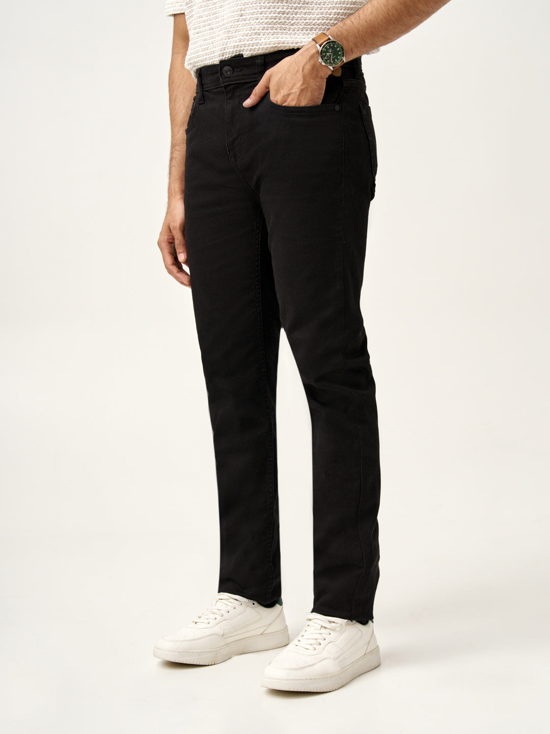 Raw Black Power-Stretch Slim Fit Jeans