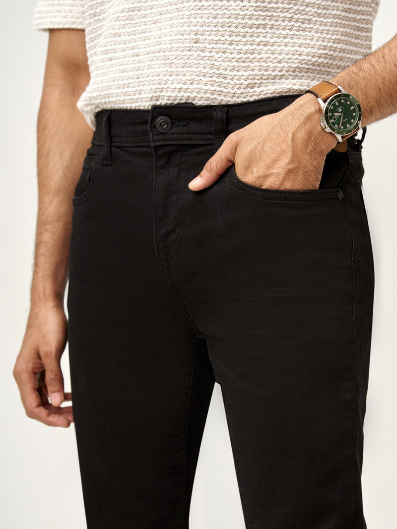 Raw Black Power-Stretch Slim Fit Jeans