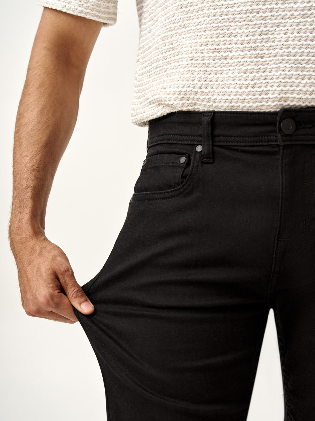 Raw Black Power-Stretch Slim Fit Jeans