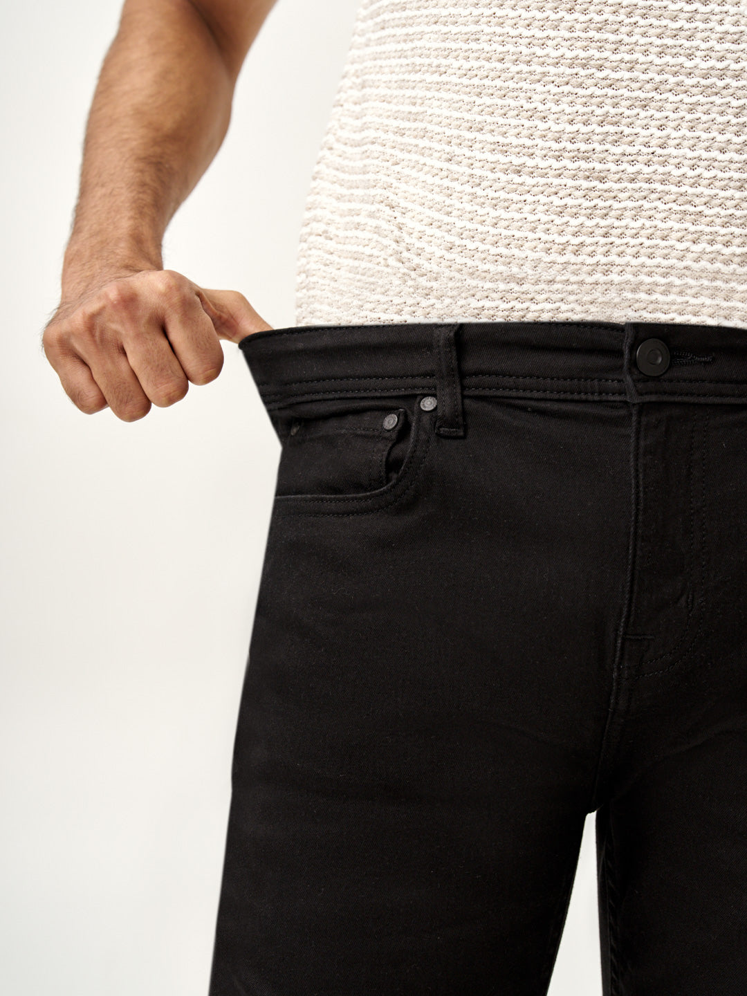 Raw Black Power-Stretch Slim Fit Jeans