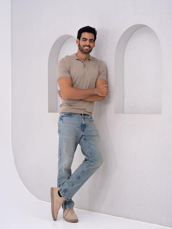 Burnt Vintage Blue Relaxed Fit Jeans