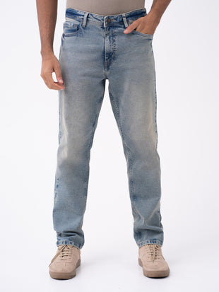 Burnt Vintage Blue Relaxed Fit Jeans