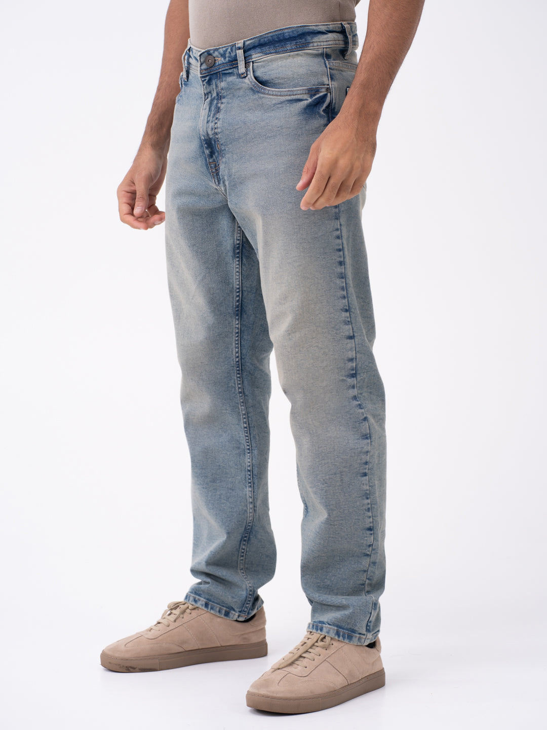 Burnt Vintage Blue Relaxed Fit Jeans