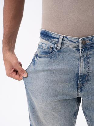 Burnt Vintage Blue Relaxed Fit Jeans