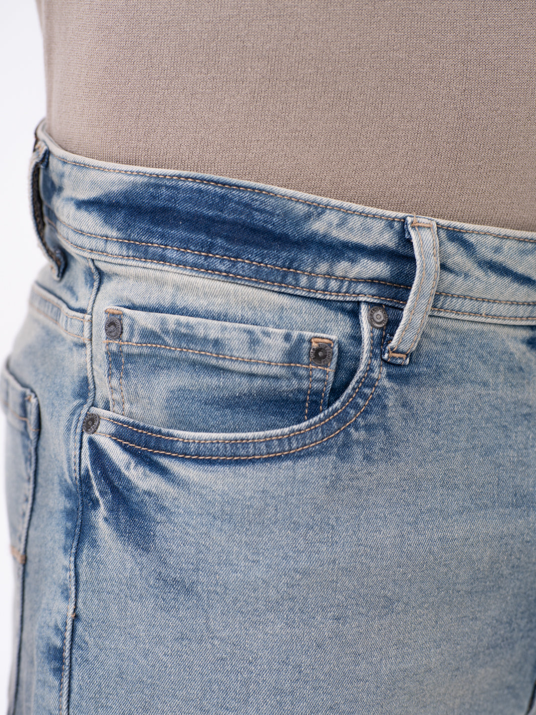 Burnt Vintage Blue Relaxed Fit Jeans