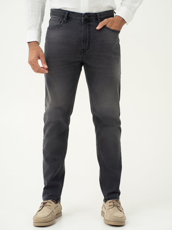 Edge Grey Whiskered Slim Fit Jeans