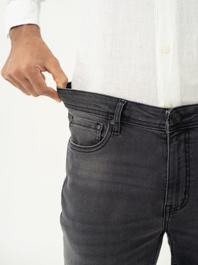 Edge Grey Whiskered Slim Fit Jeans