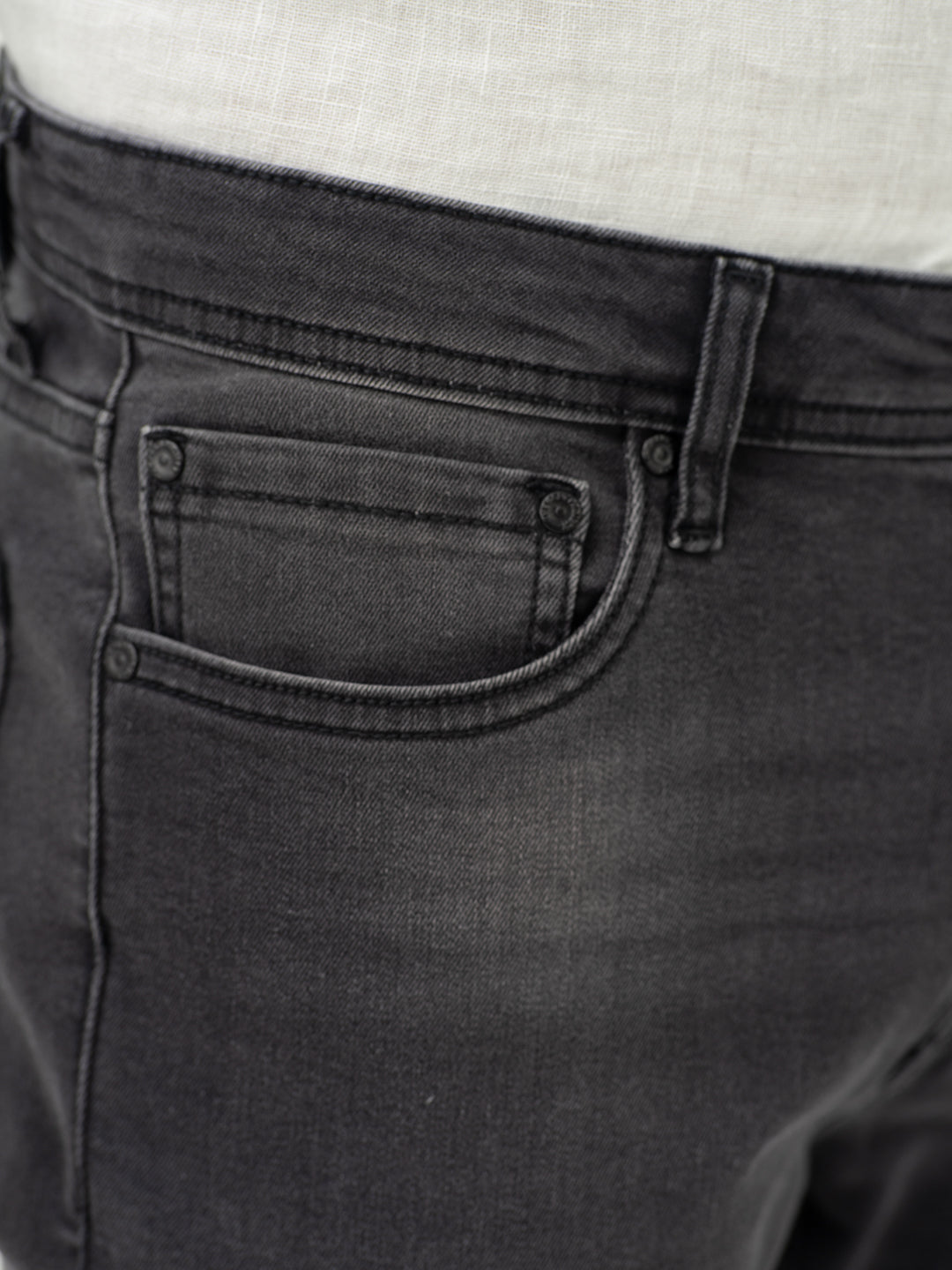 Edge Grey Whiskered Slim Fit Jeans
