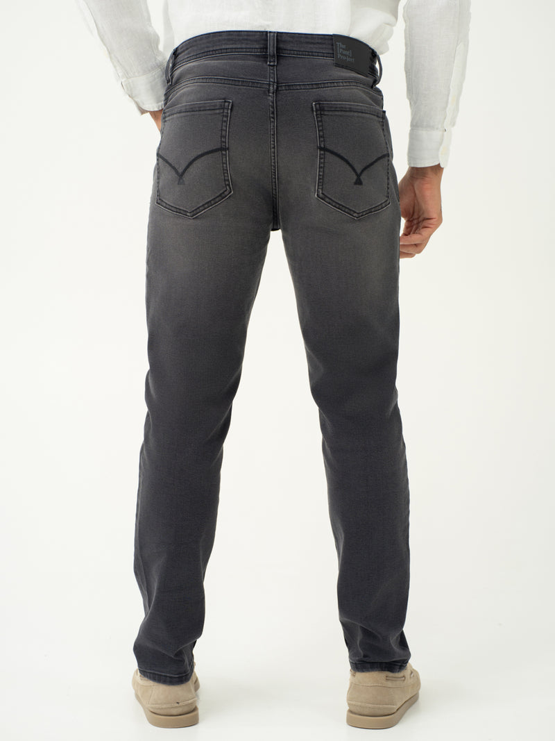 Edge Grey Whiskered Slim Fit Jeans