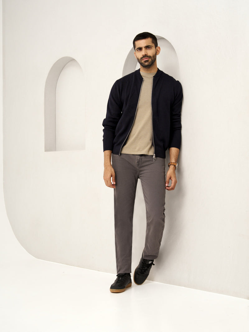 Charcoal Grey Power-Stretch Slim Fit Jeans