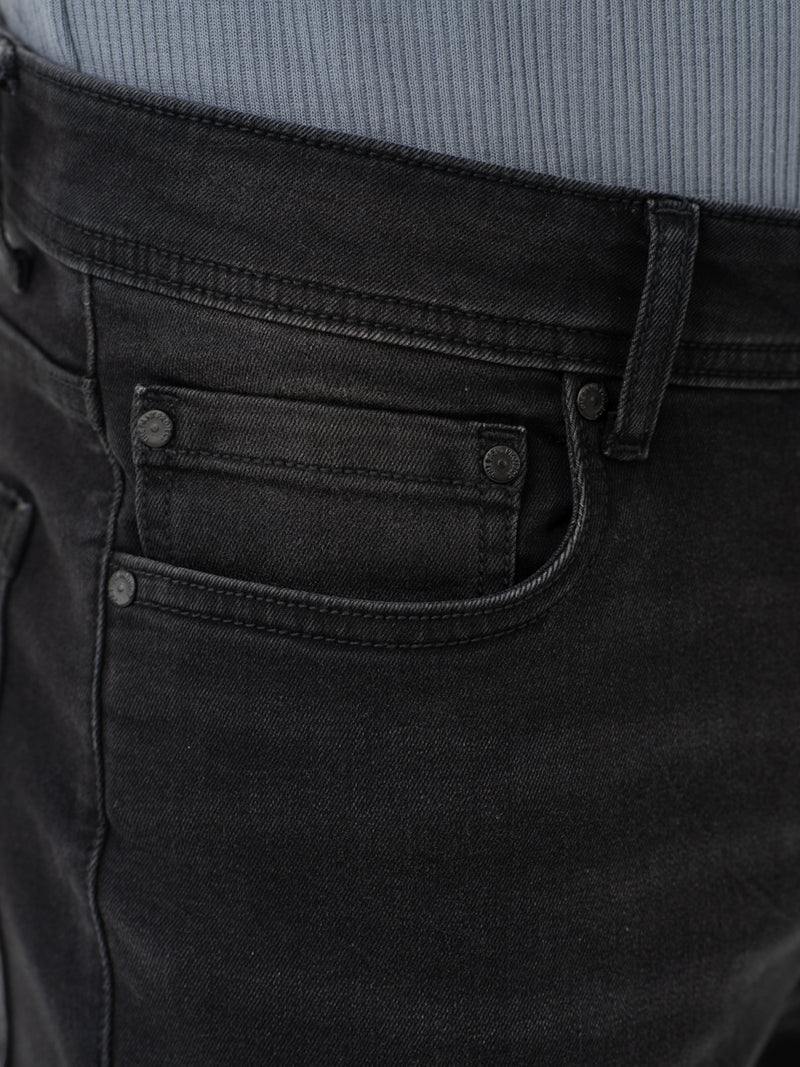 Forge Black Whiskered Slim Fit Jeans